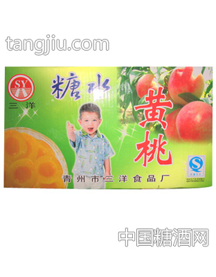 三洋糖水黄桃罐头