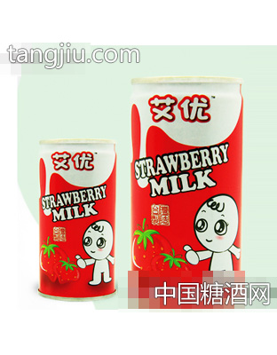 艾优草莓果乳饮料