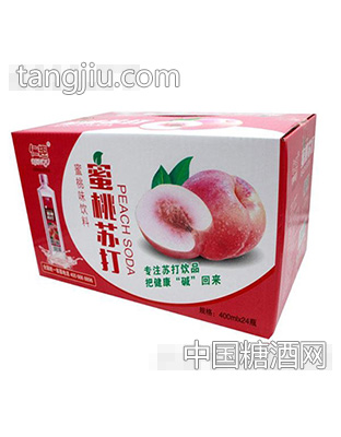 仁趣蜜桃苏打苏打水400ml箱装