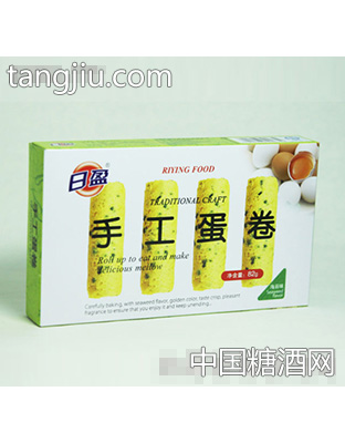 日盈82克手工蛋卷海苔味