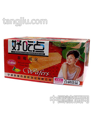 百嘉信好吃点草莓威化箱装