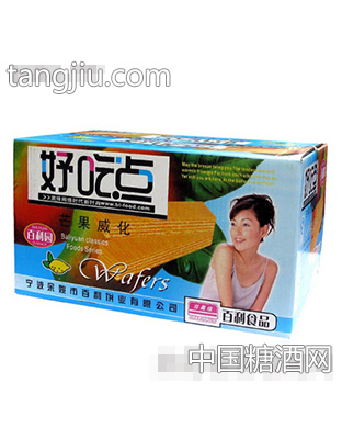 百嘉信好吃点芒果威化箱装