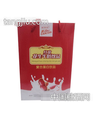 北美红叶红皮花生牛奶