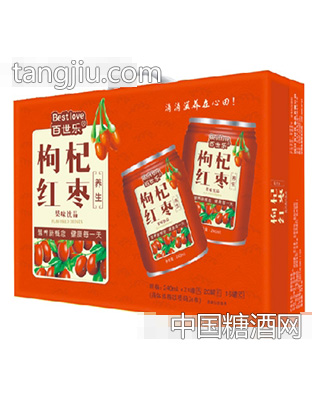 百世乐枸杞红枣果味饮品240mlx24罐
