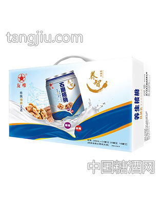 友唯养智石磨核桃矮罐箱装240ml罐
