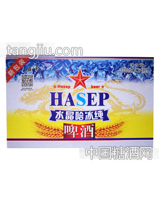水晶哈冰纯啤酒500MLx12瓶