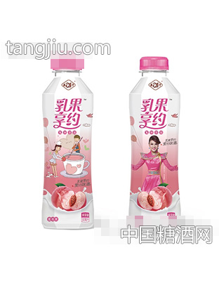 乳果享约乳味饮料蜜桃味500ml瓶