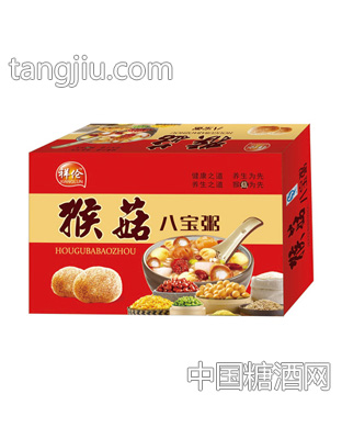 祥伦猴姑八宝粥箱装红