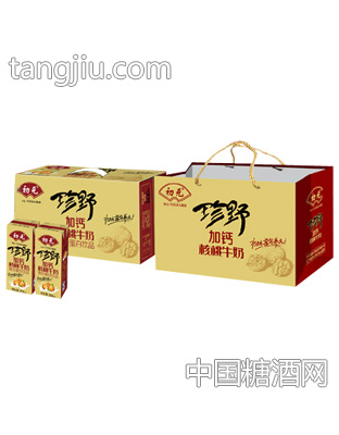 珍野加钙核桃牛奶250mlX20盒