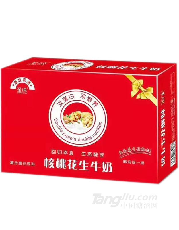 圣牧圣纯核桃花生牛奶（红）