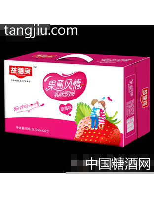益膳房果味风情乳味饮品草莓味250ml×20盒