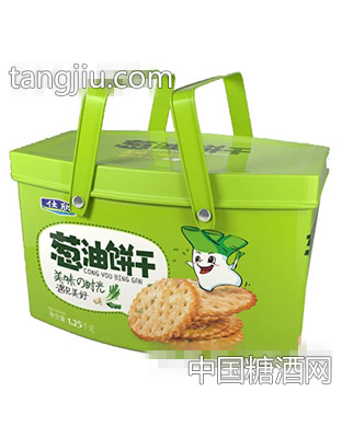 仕饮葱油饼干精美手提装