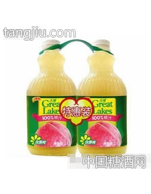 上好佳大湖99%桃汁特惠装2000ml