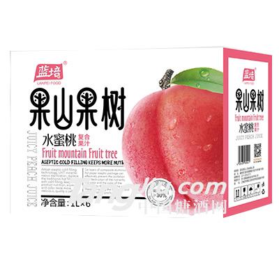 蓝培果山果树水蜜桃汁1Lx6盒