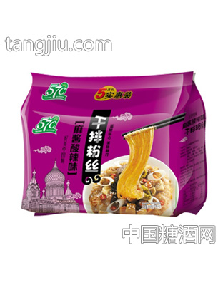 57℃麻酱酸辣味干拌粉丝（五连包）350g