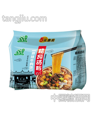 57℃麻辣牛肉味精炖汤粉（五连包）365g