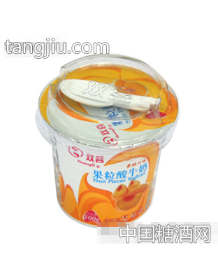 双喜黄桃口味颗粒酸牛奶