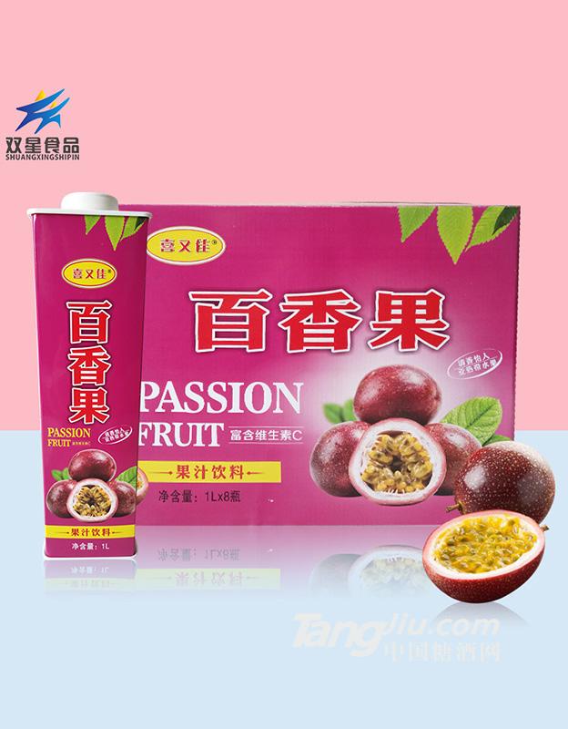 喜又佳-百香果汁饮料-1L