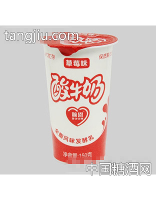 顺恩草莓味酸牛奶150克