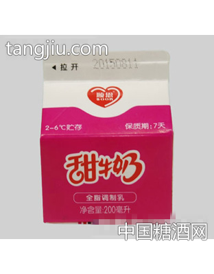 顺恩屋顶盒甜牛奶200ml