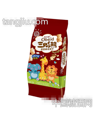 欧贝德100g儿童袋装饼干三只熊巧克力味