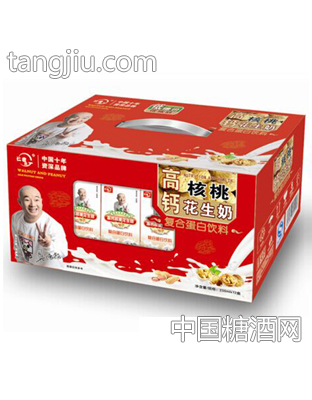 仁君高钙核桃花生奶开窗礼盒