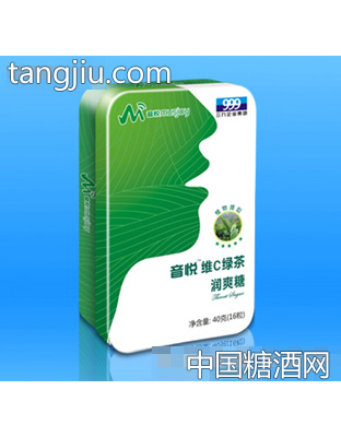音悦维C绿茶润爽糖40g铁盒装