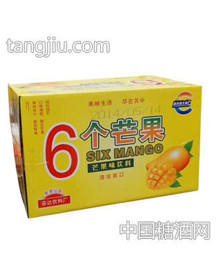 唐人福6个芒果果味饮料箱装