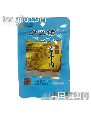 乡巴佬手撕素牛肉五香味28g