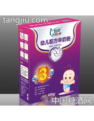 盒装怡贝3段幼儿配方羊奶粉