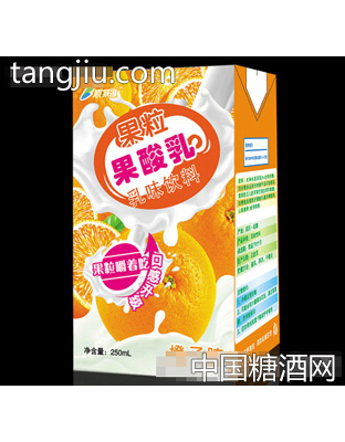 顺丽源橙子味果粒果酸乳
