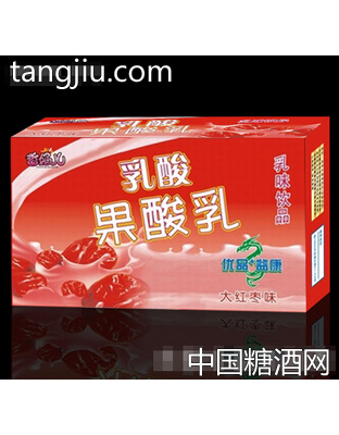 大红枣味乳酸果酸乳箱装