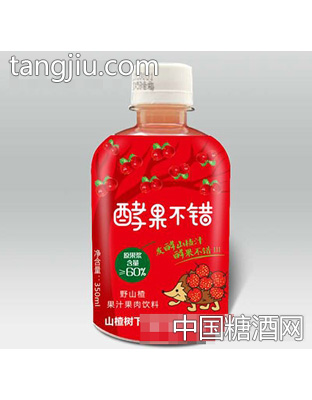 酵果不错野山楂果汁果肉饮料350ml