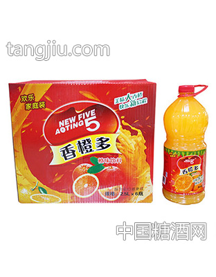 体宝香橙多橙味饮料2.5Lx6瓶