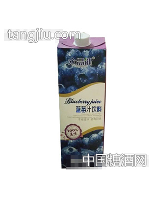 众品键蓝莓汁饮料1.5L