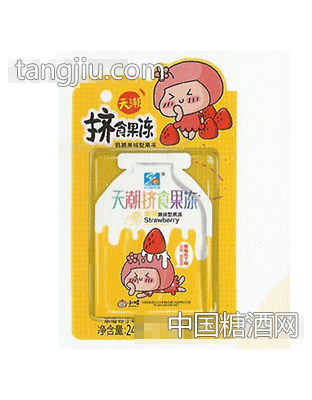 24g天潮挤食果冻蜜桃布丁味