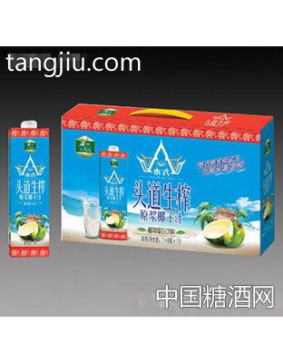 泽一天荷源泰式头道生榨原浆椰子汁1Lx6