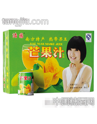 浩园芒果汁饮料易拉罐箱装