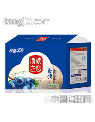 海峡之恋进口蓝莓汁420mlx12瓶