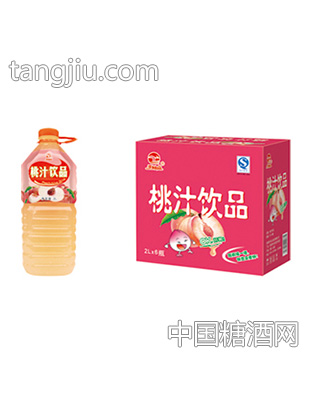 天坛山桃汁饮品箱装2Lx6瓶