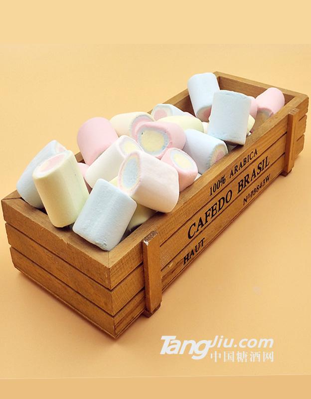 彩色粉笔大圆柱型棉花糖