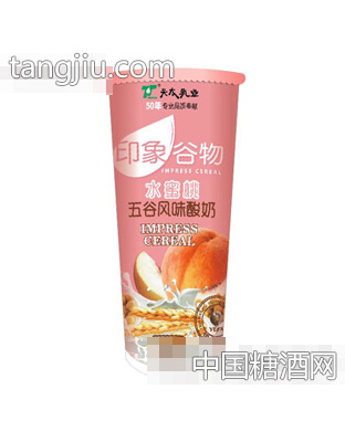 印象谷物水蜜桃五谷风味酸奶180g