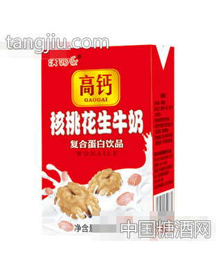 沃奶乐高钙核桃花生牛奶复合蛋白饮品250ml