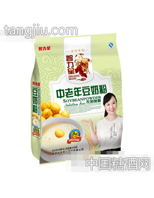 智力星中老年无加蔗糖豆奶粉600gx16