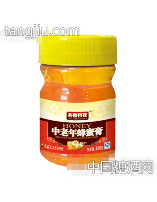 齐鲁百花中老年蜂蜜膏450gx12