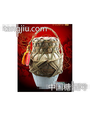 吴越上品八年陈雕皇酒（竹编泥坛）