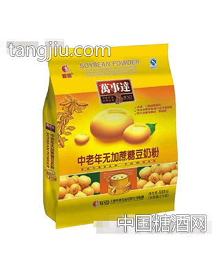 中老年无加蔗糖豆奶粉525g