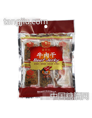翁财记牛肉干香辣味68克