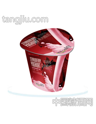 万家宝草莓果肉酸奶