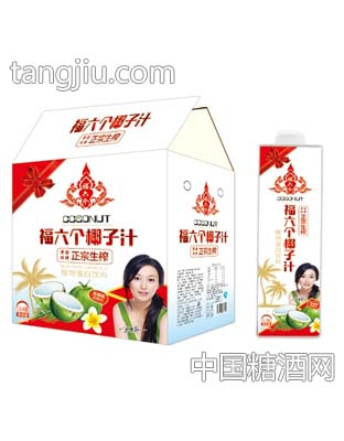 福六个生榨椰子汁1.5Lx6瓶